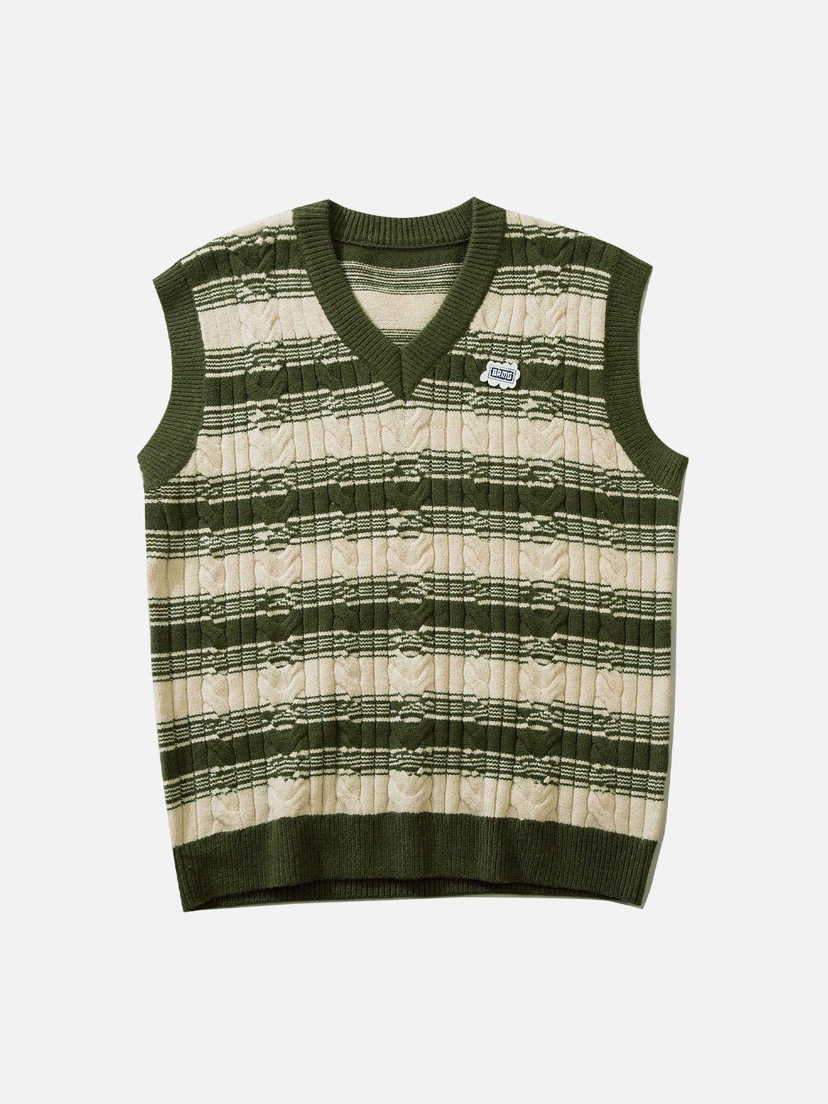 Majesda® - Colorblock Stripe Sweater Vest outfit ideas streetwear fashion