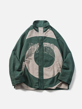 Majesda® - Concentric Circle Panel Jacket outfit ideas, streetwear fashion - majesda.com