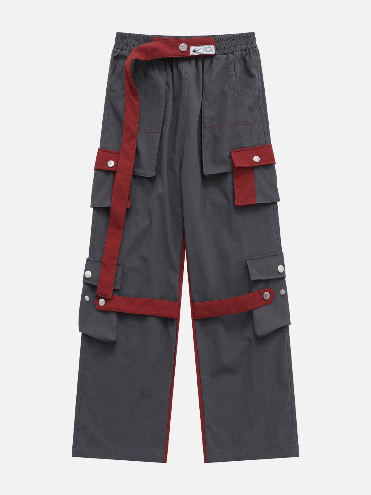 Majesda® - Contrast Multi-Pocket Cargo Pants outfit ideas streetwear fashion
