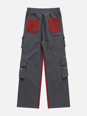 Majesda® - Contrast Multi-Pocket Cargo Pants outfit ideas streetwear fashion