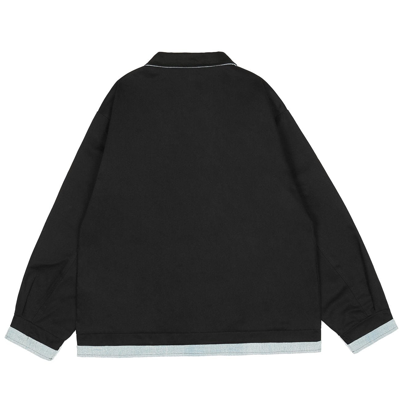 Majesda® - Contrasting Color Pocket Labeling Jacket outfit ideas, streetwear fashion - majesda.com