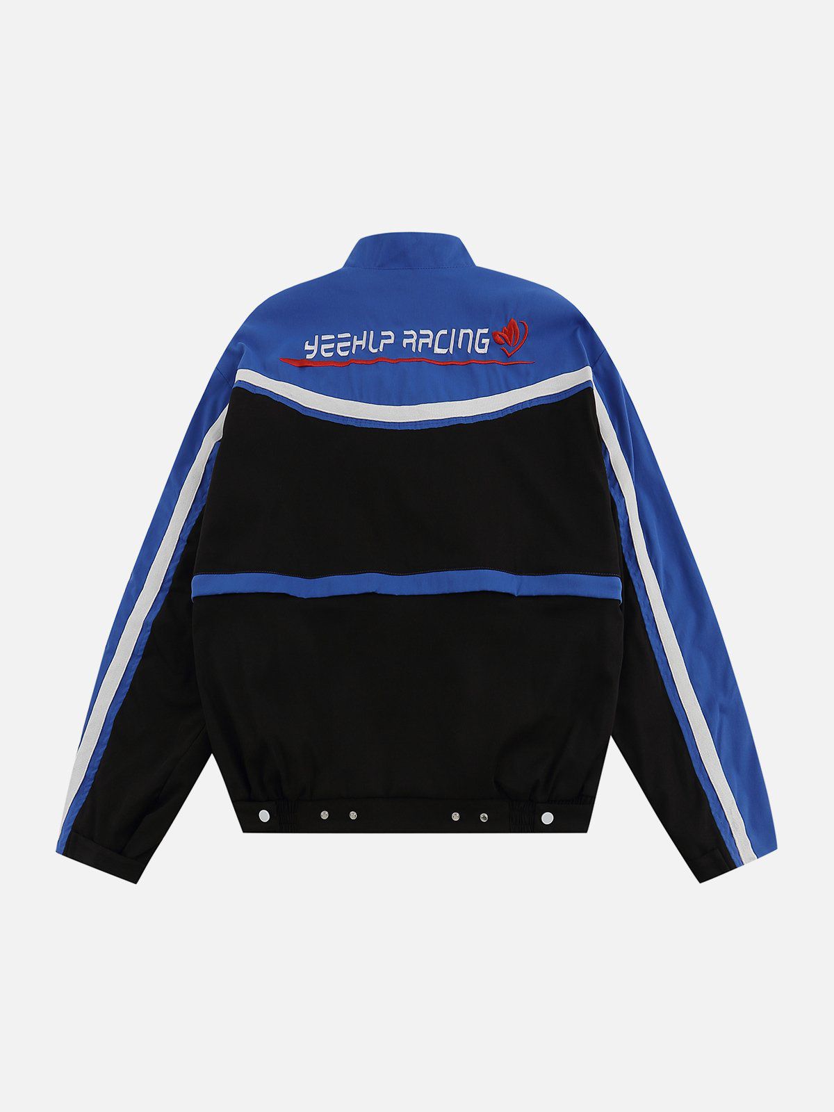 Majesda® - Detachable Hem Racing Jacket outfit ideas, streetwear fashion - majesda.com
