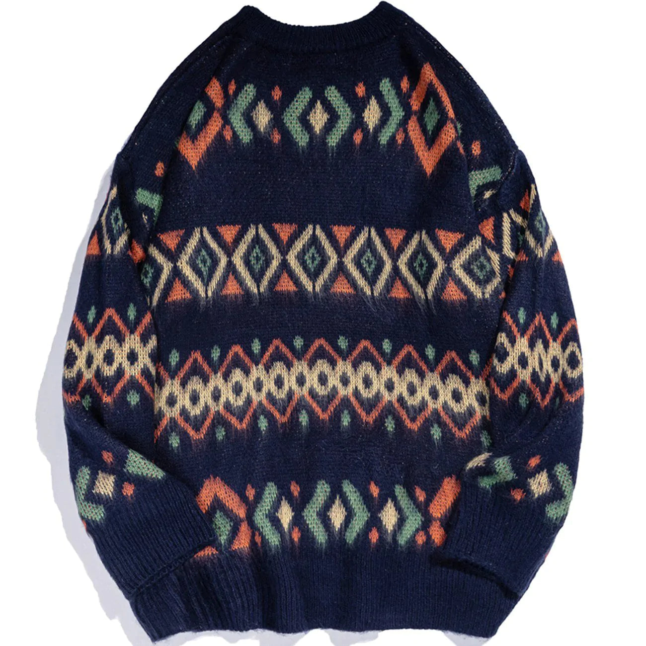Majesda® - Diamond Pattern Knit Sweater outfit ideas streetwear fashion
