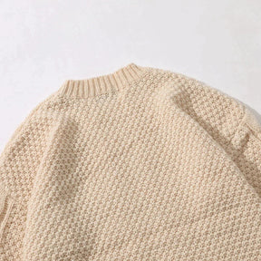 Majesda® - Diamond Twisted Flower Knit Sweater outfit ideas streetwear fashion