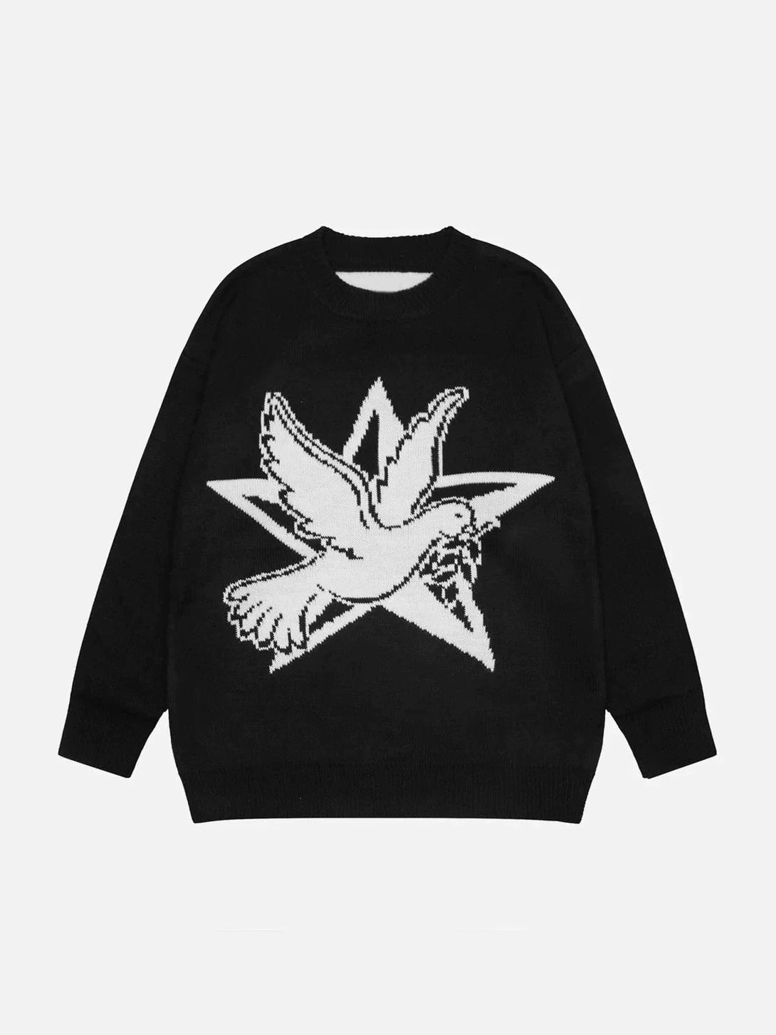 Majesda® - Dove Of Peace Print Sweater outfit ideas streetwear fashion