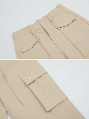 Majesda® - Drawstring Multi Pocket Cargo Pants outfit ideas streetwear fashion