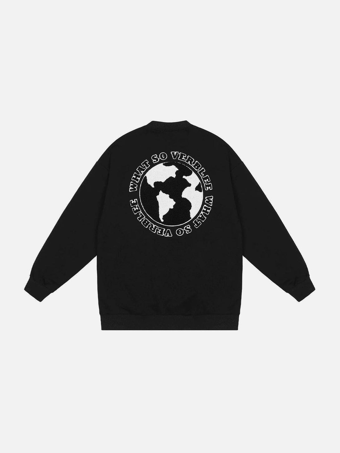 Majesda® - Earth Letter Pattern Zipper Decoration Sweatshirt outfit ideas streetwear fashion