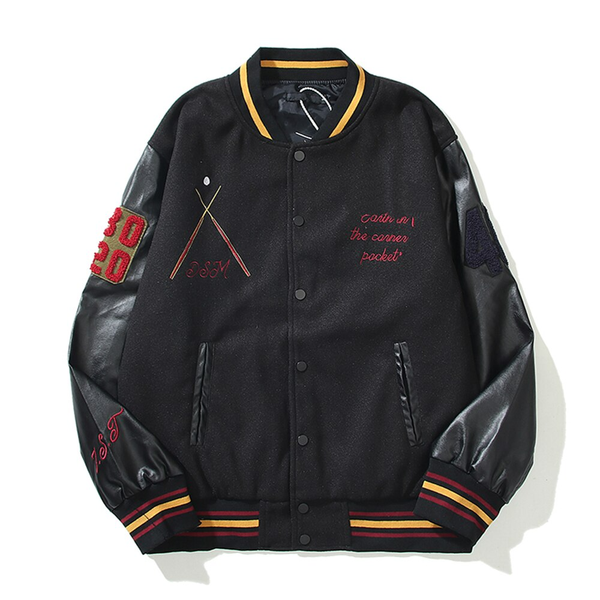 Majesda® - Eight Number Baseball Jacket outfit ideas, streetwear fashion - majesda.com