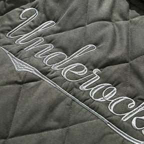 Majesda® - Embroidered Letters Winter Coat outfit ideas streetwear fashion
