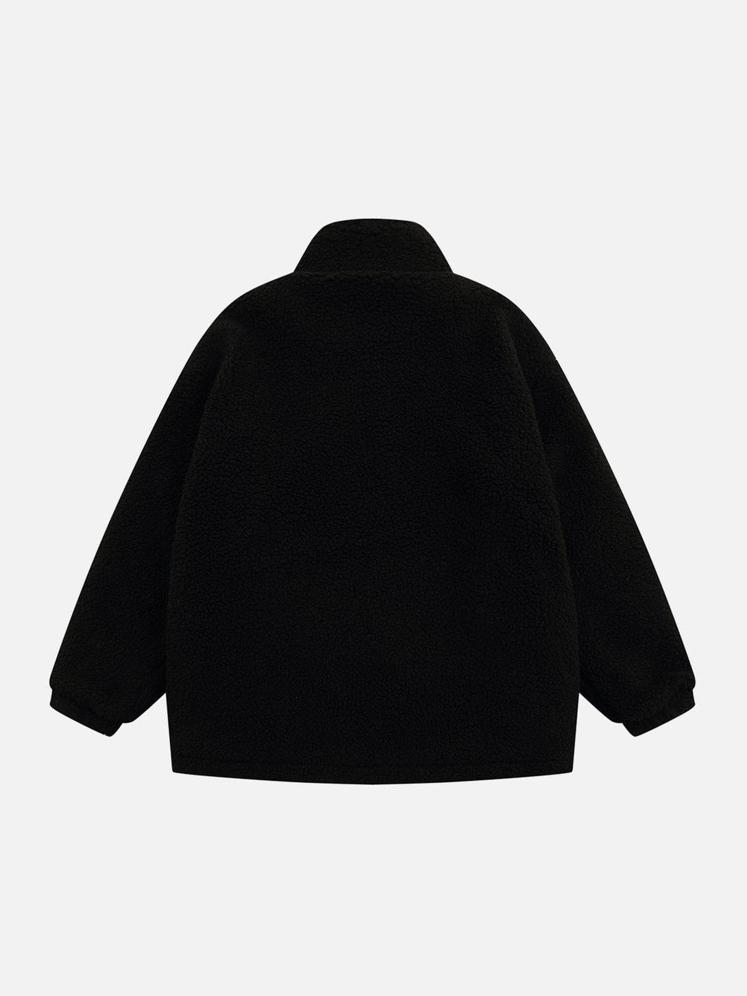 Majesda® - Embroidered Plush Bear Sherpa Coat outfit ideas streetwear fashion