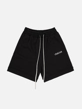Majesda® - Embroidery Letter Drawstring Shorts outfit ideas streetwear fashion