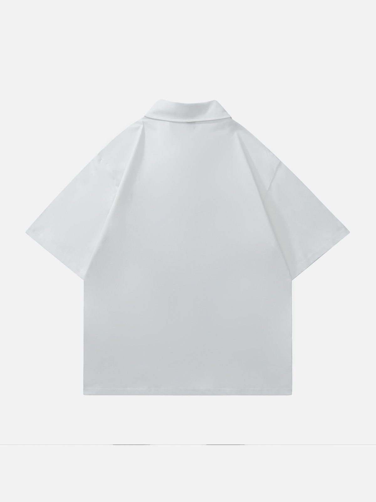 Majesda® - Embroidery Split Heart Short Sleeve Shirts outfit ideas streetwear fashion