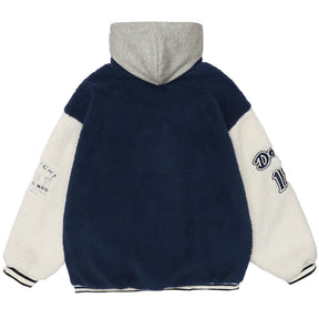 Majesda® - Embroidery Stitching Hood Sherpa Winter Coat outfit ideas streetwear fashion