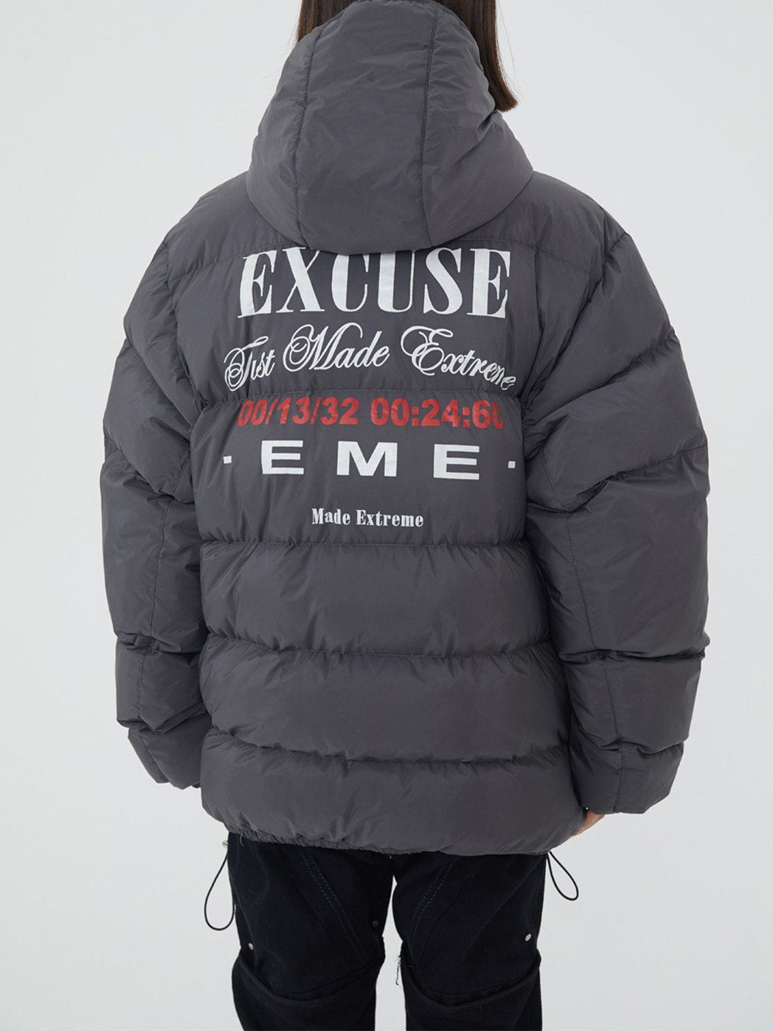 Majesda® - EME Print Winter Coat outfit ideas streetwear fashion