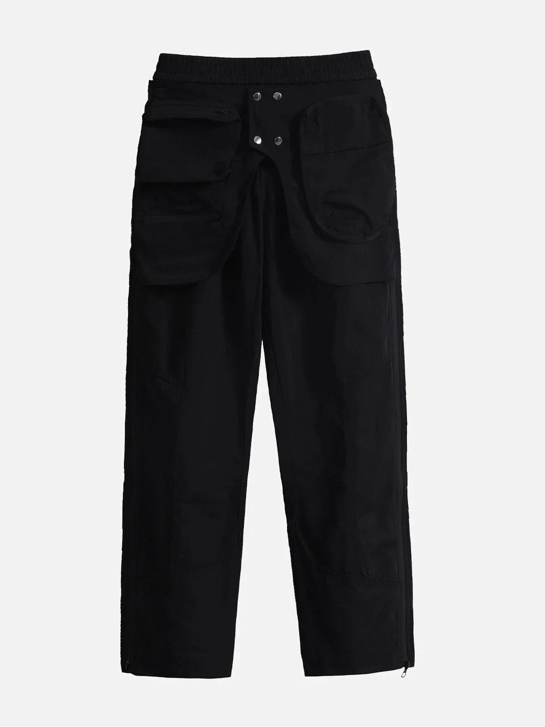 Majesda® - Fake Two Patchwork Pants outfit ideas streetwear fashion