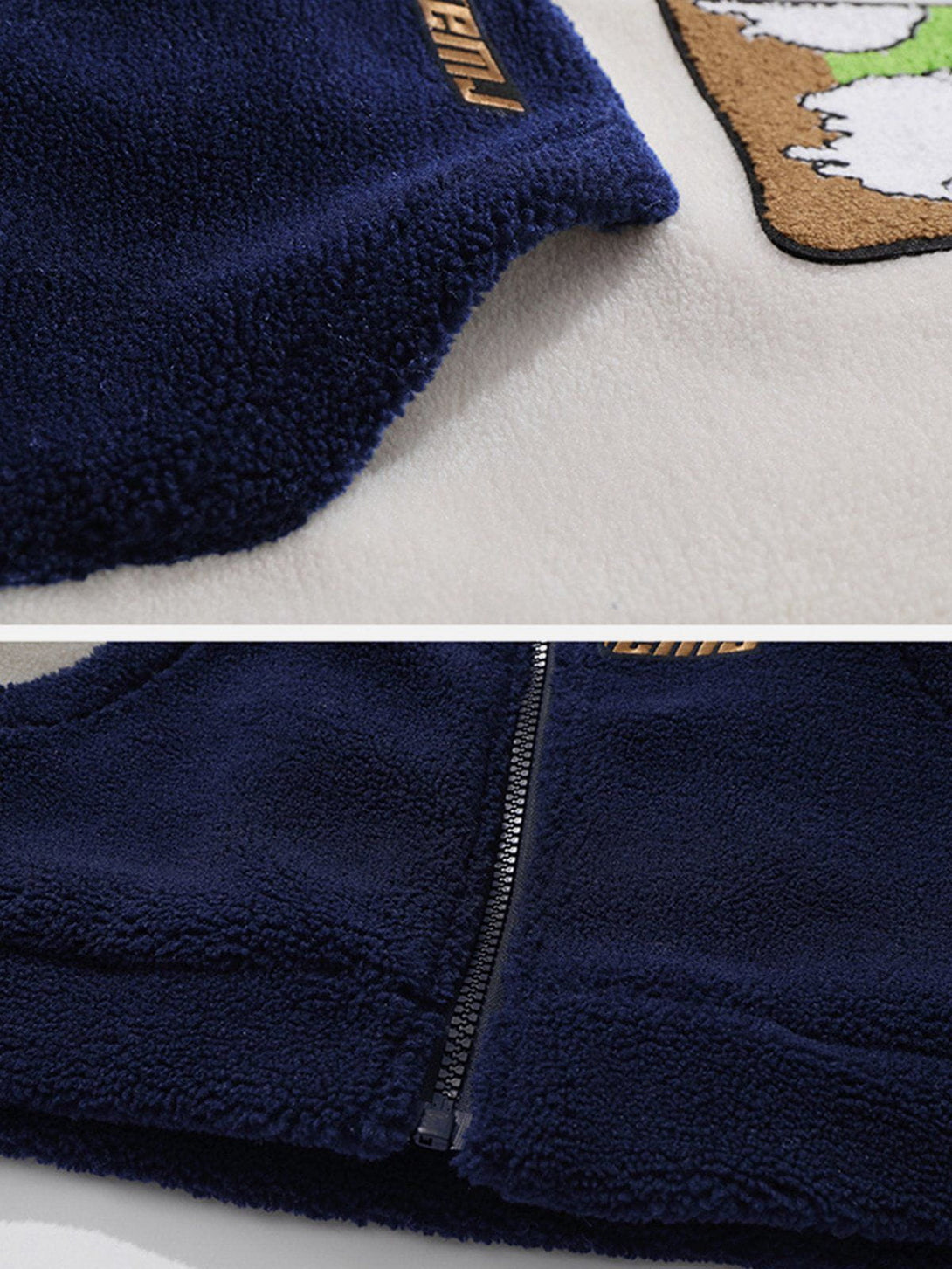 Majesda® - Flocked Cute Sheep Sherpa Winter Coat outfit ideas streetwear fashion