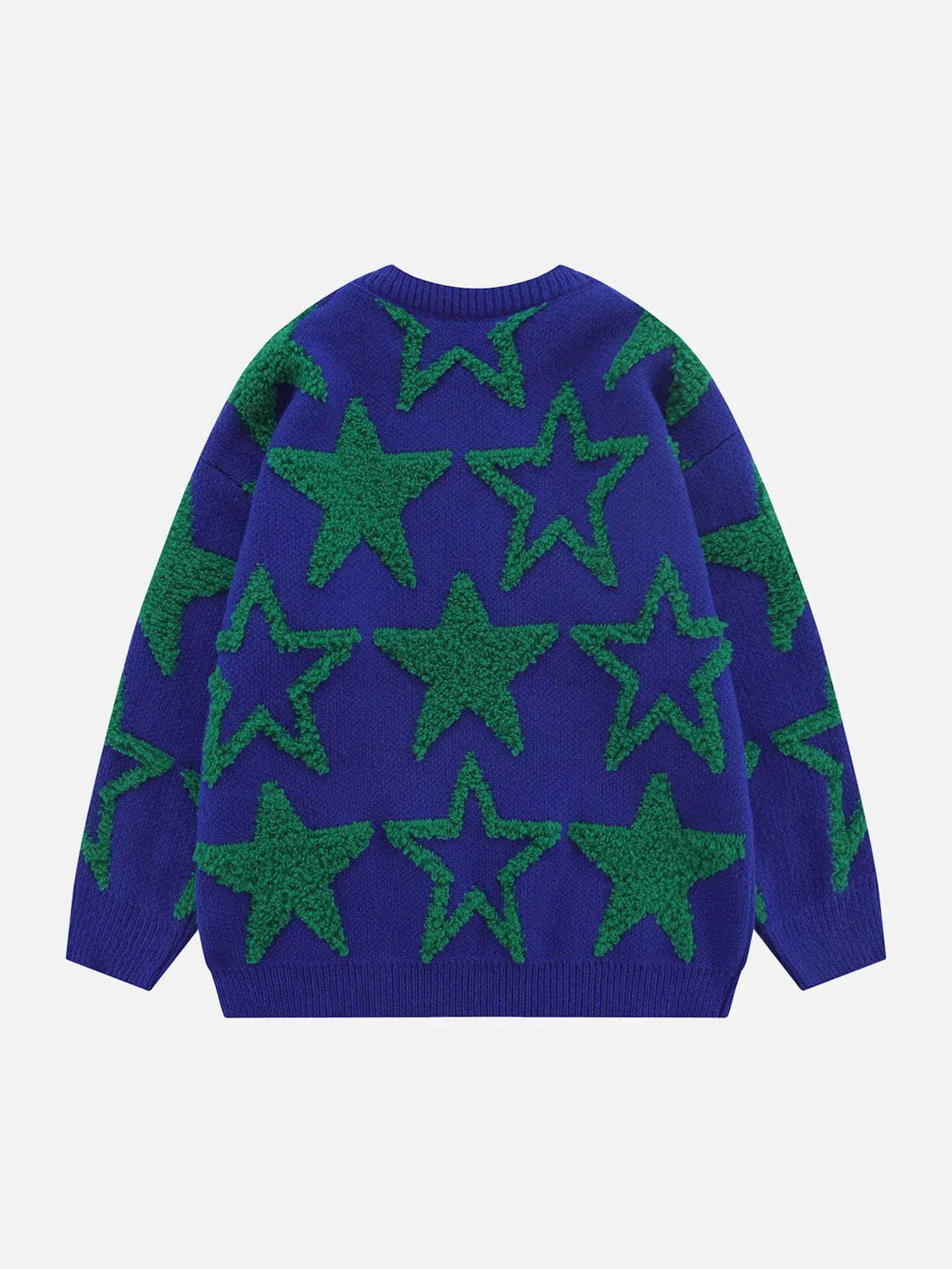Majesda® - Flocked Star Sweater outfit ideas streetwear fashion