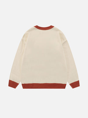 Majesda® - Flocking Brown Bear Sweater outfit ideas streetwear fashion
