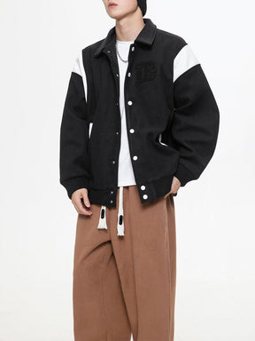 Majesda® - Flocking Letters Tweed Varsity Jacket outfit ideas, streetwear fashion - majesda.com