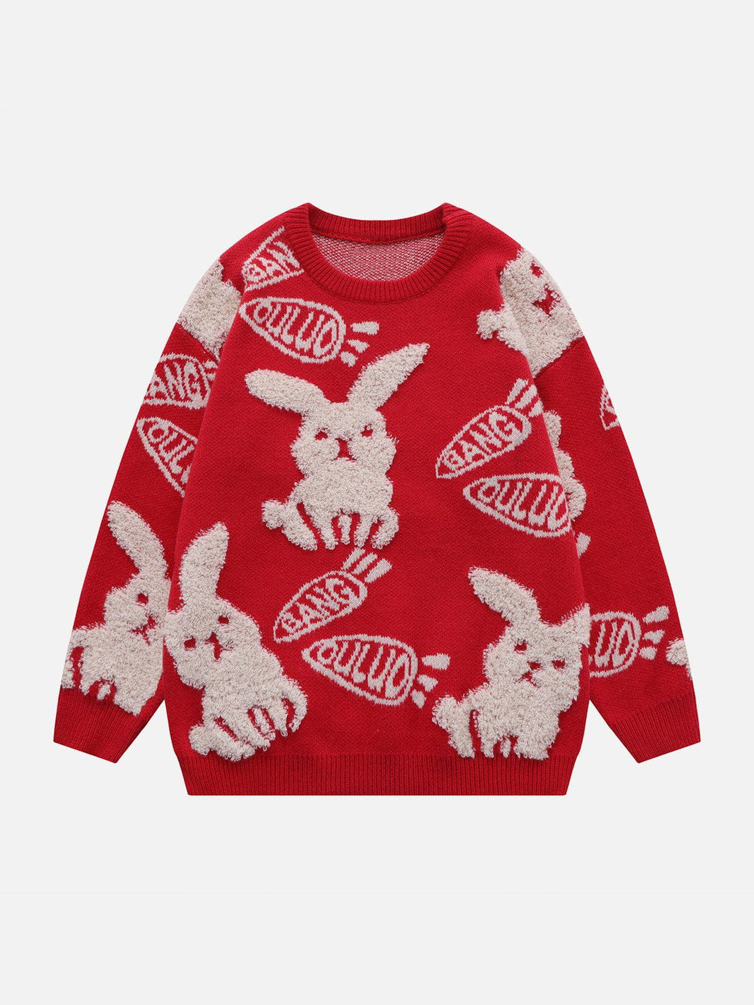Majesda® - Flocking Rabbit Knit Sweater outfit ideas streetwear fashion
