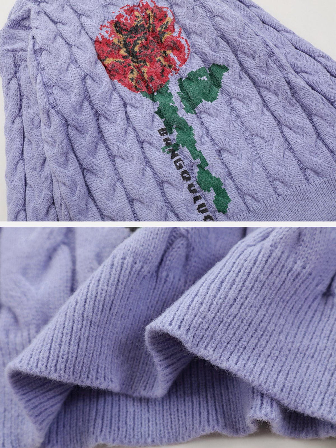 Majesda® - Flower Embroidery Sweater outfit ideas streetwear fashion