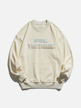 Majesda® - Foam Letters Sweatshirt outfit ideas streetwear fashion