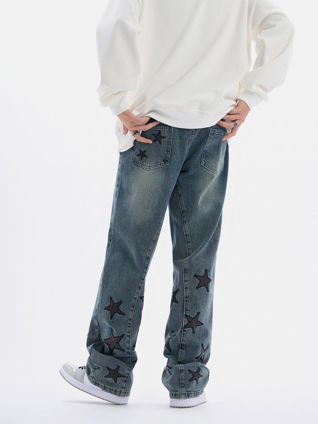 Majesda® - Foot Mouth Star Jeans [⭐] outfit ideas streetwear fashion