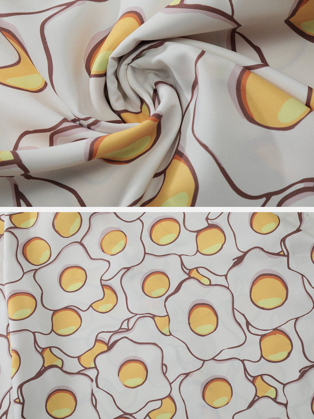Majesda® - Fried Eggs Element Short Sleeve Shirts outfit ideas streetwear fashion