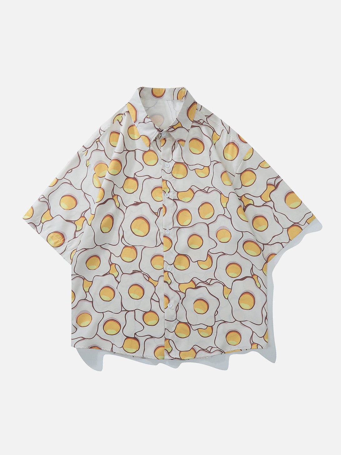 Majesda® - Fried Eggs Element Short Sleeve Shirts outfit ideas streetwear fashion