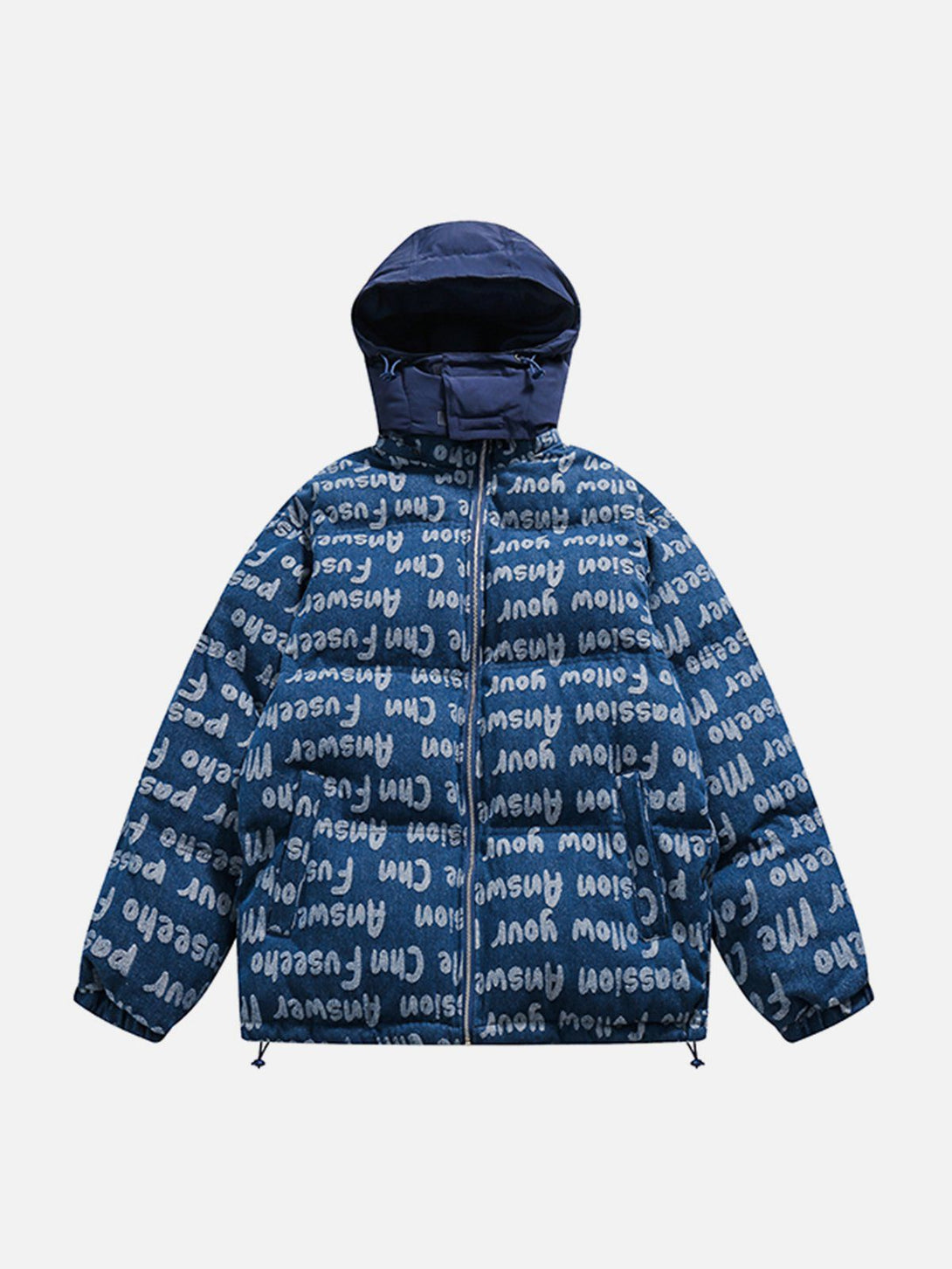 Majesda® - Fully Printed Removable Hat Winter Coat outfit ideas, streetwear fashion - majesda.com