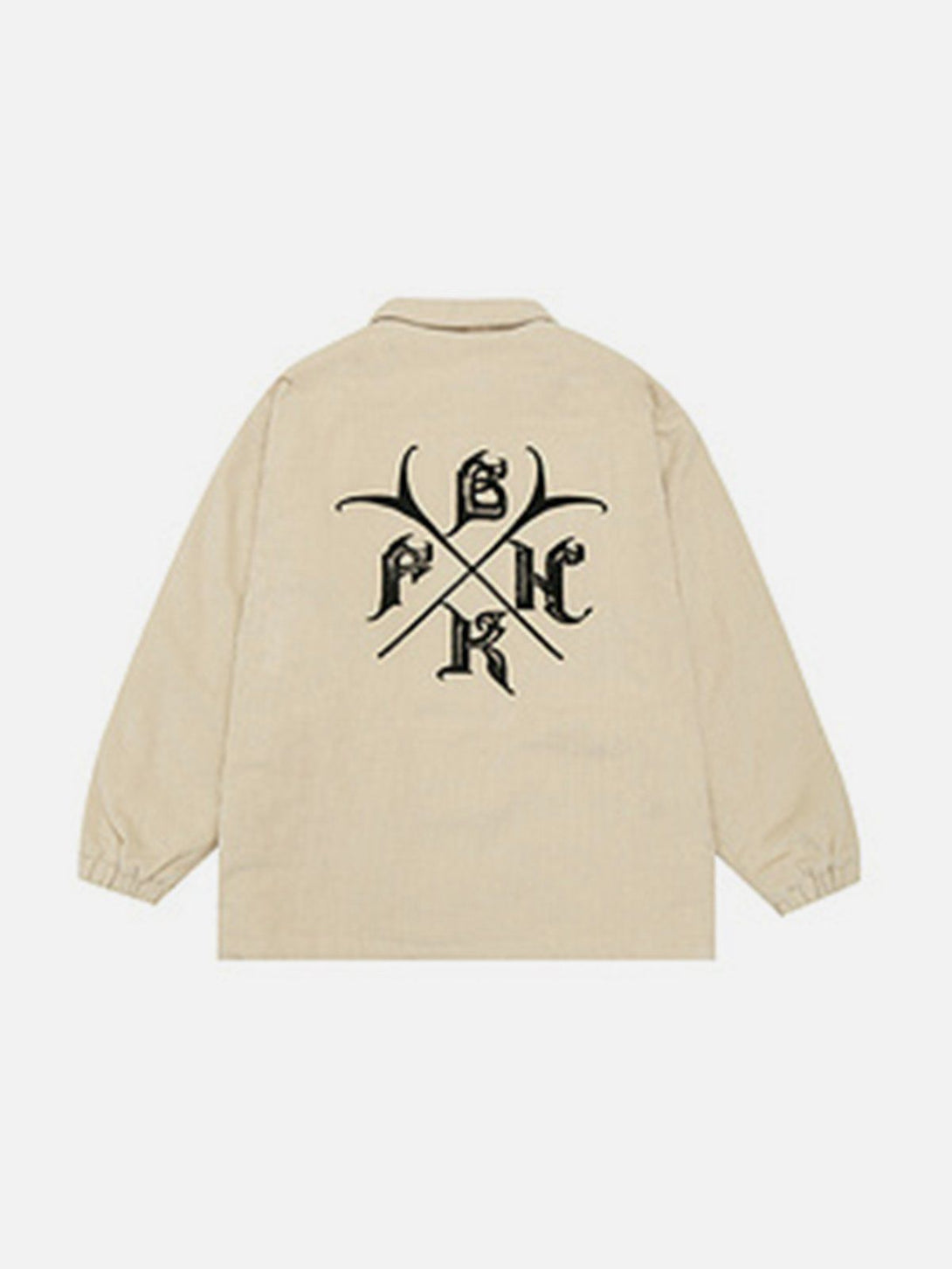 Majesda® - Gothic Monogram Embroidered Corduroy Winter Coat outfit ideas streetwear fashion