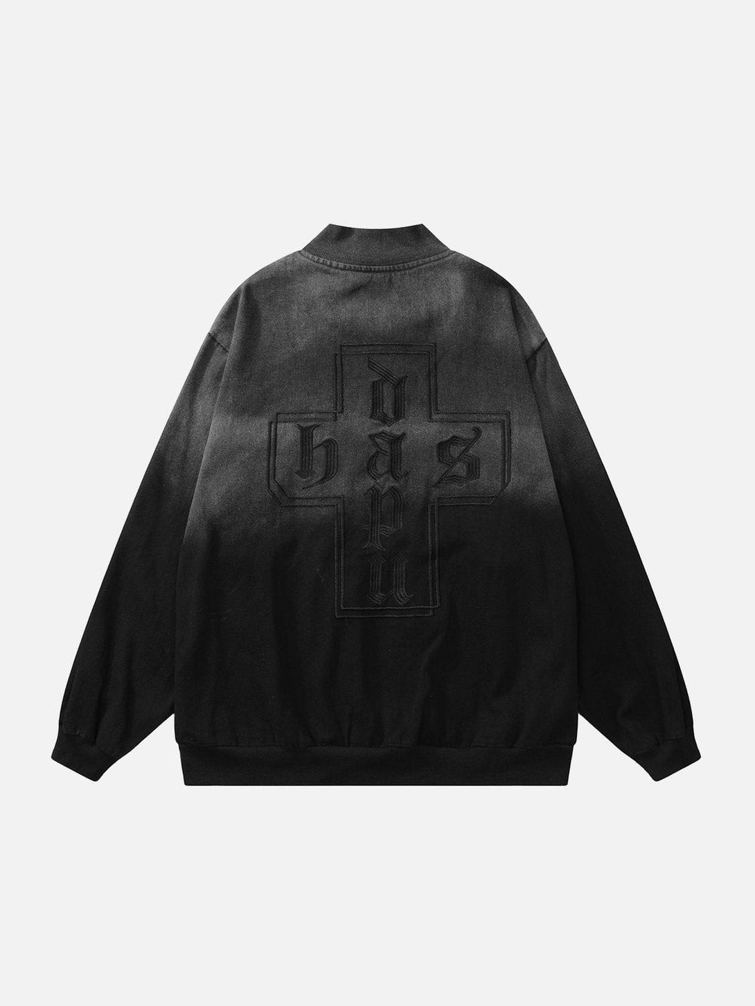 Majesda® - Gradient Contrast Embroidered Jacket outfit ideas, streetwear fashion - majesda.com