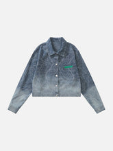 Majesda® - Gradient Labeling Jacket outfit ideas, streetwear fashion - majesda.com