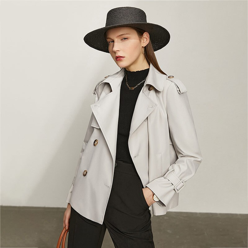 Majesda® - Gray Trench Coat outfit ideas streetwear fashion