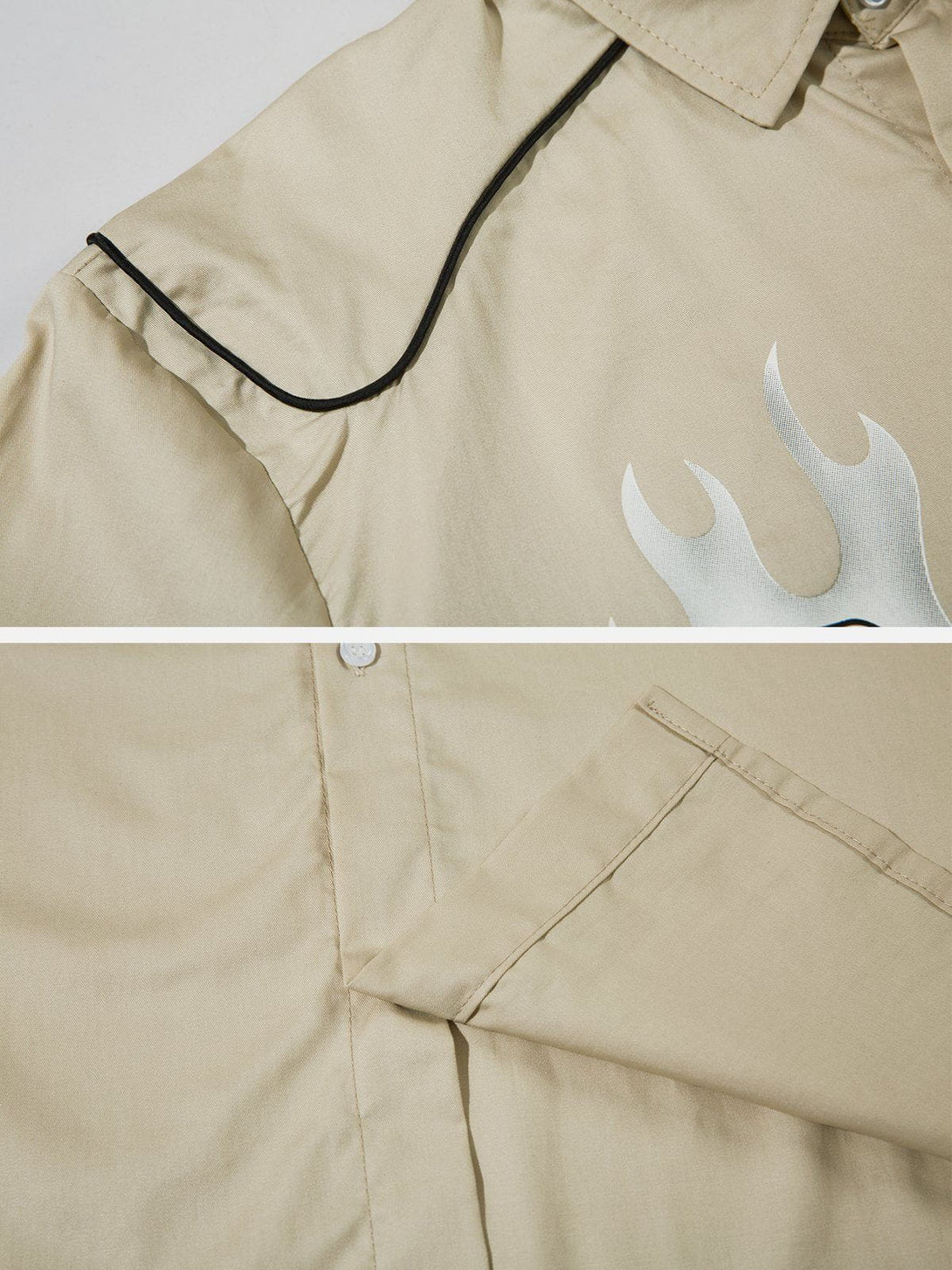 Majesda® - Heart Print Dice Short Sleeve Shirts outfit ideas streetwear fashion