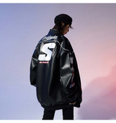 Majesda® - Heavy Industry Embroidery PU Leather Jacket outfit ideas, streetwear fashion - majesda.com