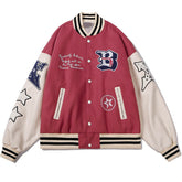 Majesda® - High Street Baseball Jacket Flocked Letter outfit ideas, streetwear fashion - majesda.com