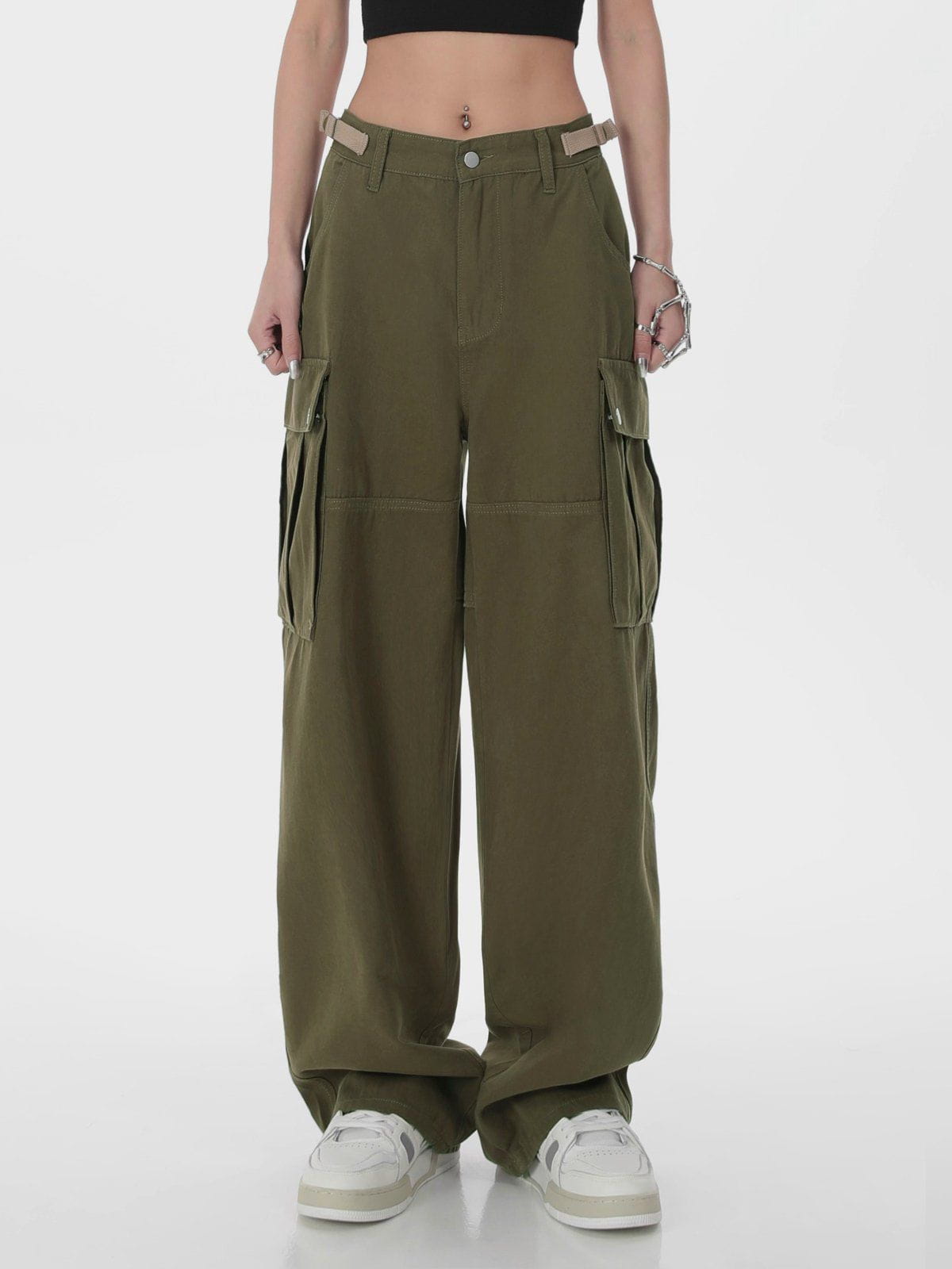 Majesda® - Hip Hop Straight Cargo Pants outfit ideas streetwear fashion
