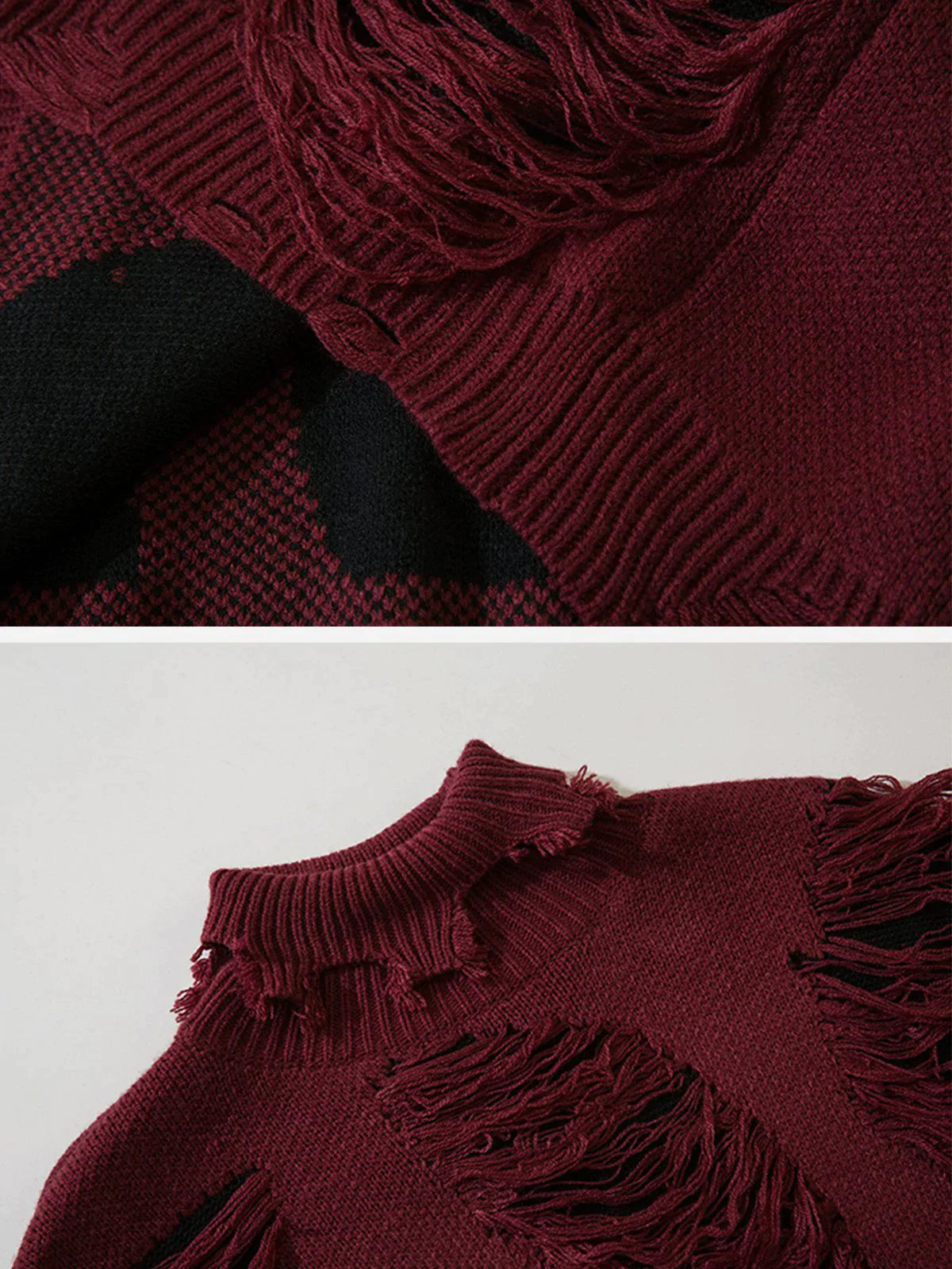 Majesda® - Hole Cut Out Sweater outfit ideas streetwear fashion