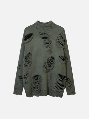 Majesda® - Hole Cut Out Sweater outfit ideas streetwear fashion