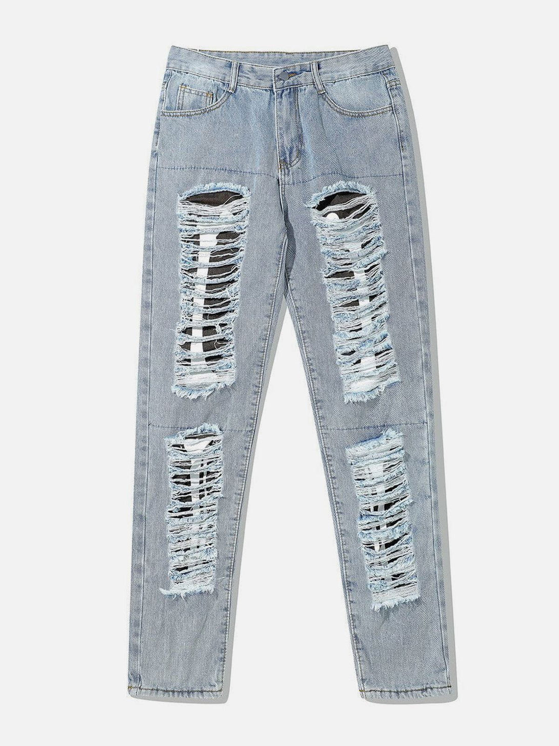 Majesda® - Holes To Hide Bones Jeans outfit ideas streetwear fashion