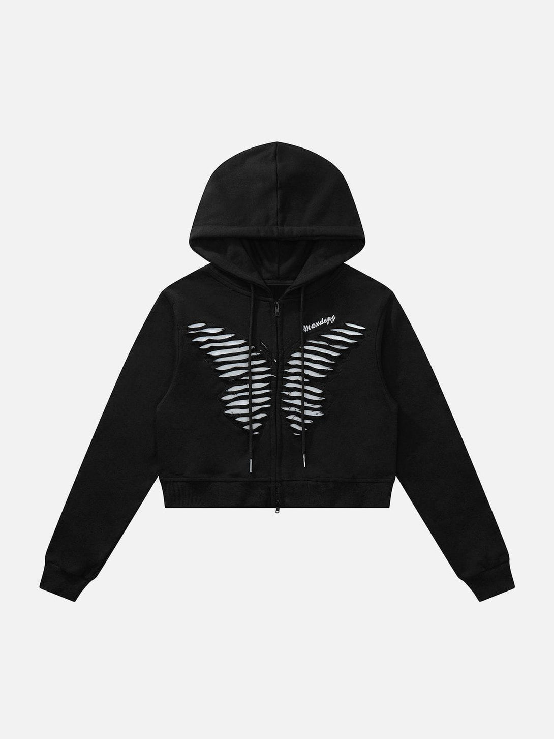 Majesda® - Holey Butterfly Regular Hoodie outfit ideas streetwear fashion