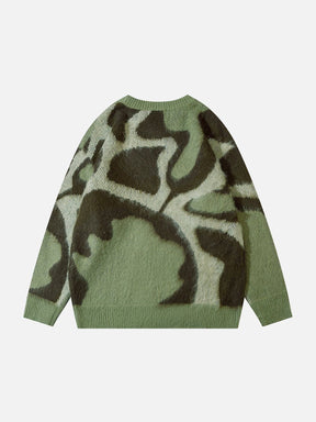 Majesda® - Irregular Color Contrast Sweater outfit ideas streetwear fashion