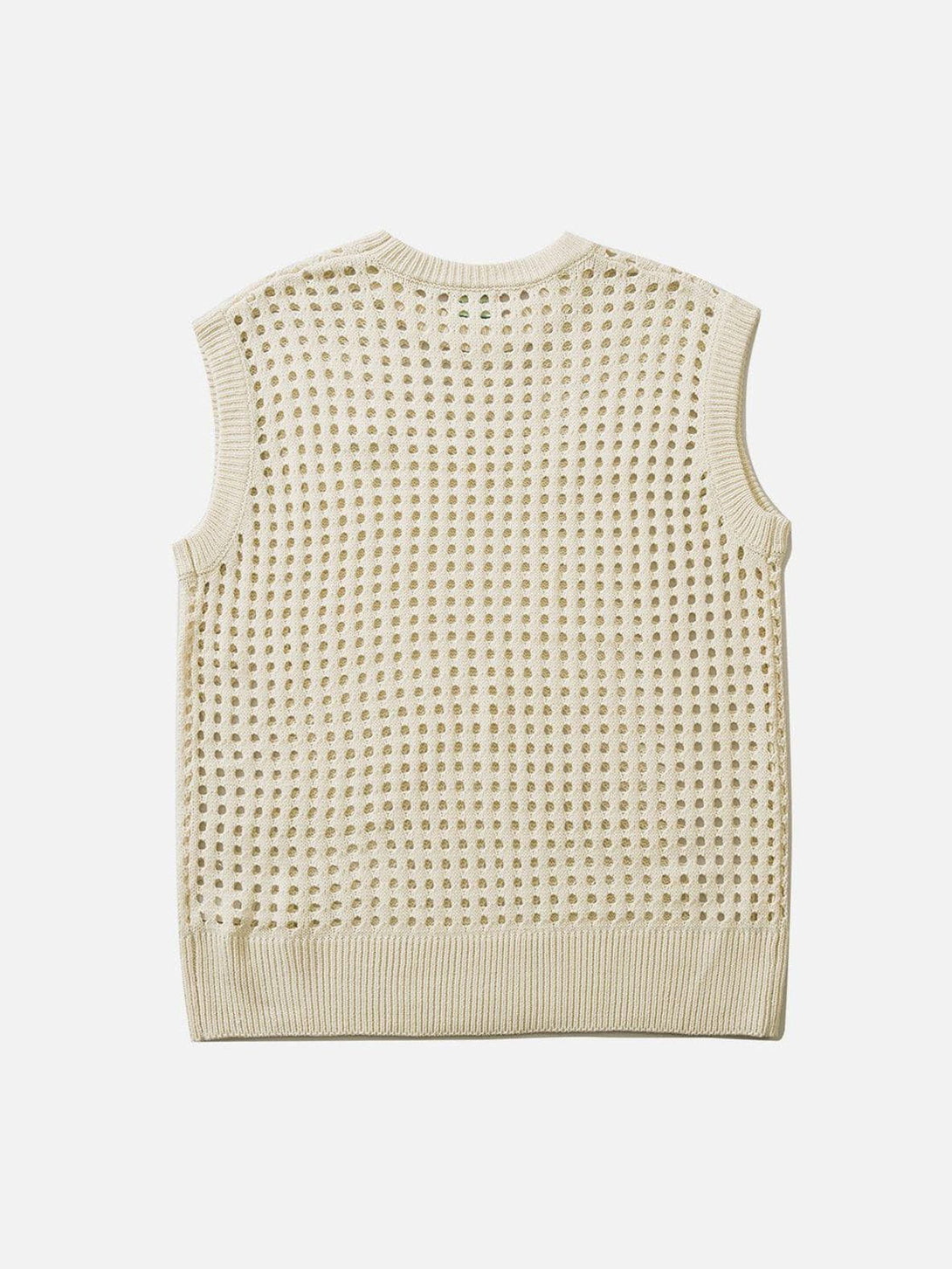 Majesda® - Knitted Cutout Sweater Vest outfit ideas streetwear fashion