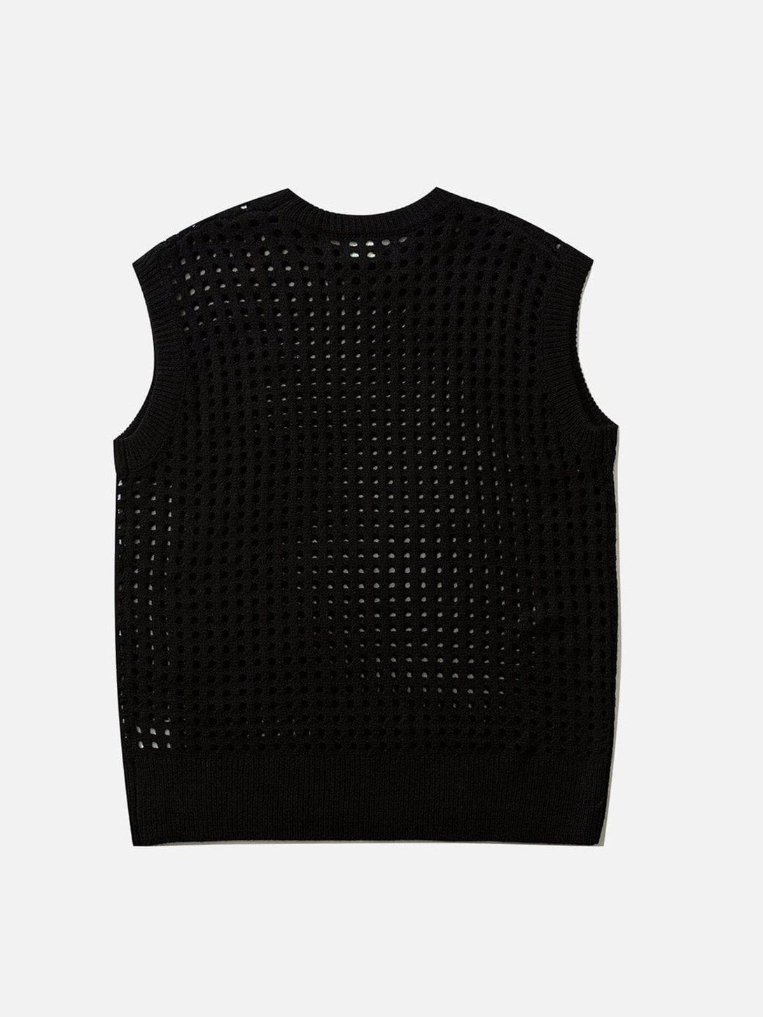 Majesda® - Knitted Cutout Sweater Vest outfit ideas streetwear fashion