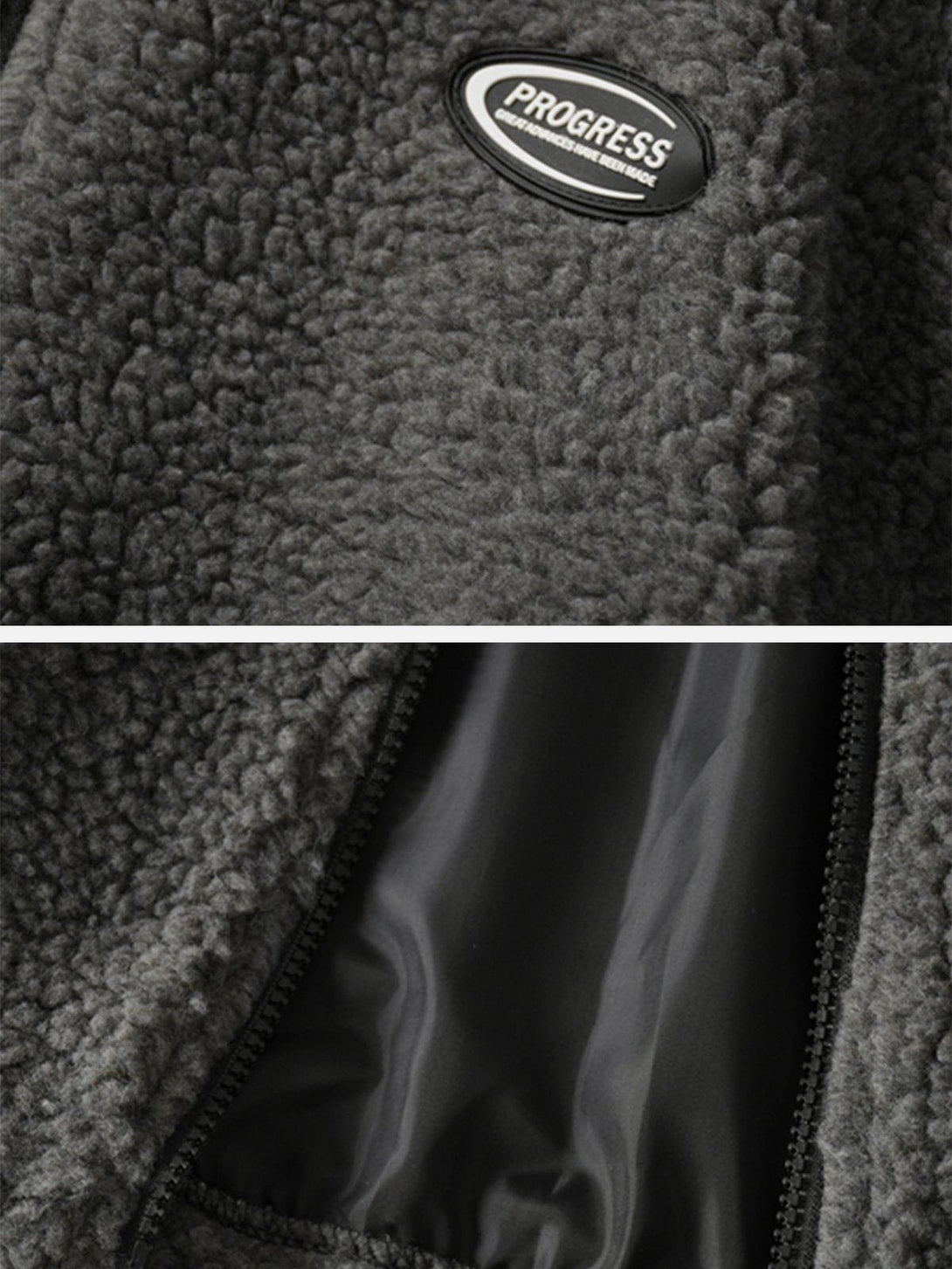 Majesda® - Labeled Lambskin Sherpa Coat outfit ideas, streetwear fashion - majesda.com
