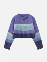 Majesda® - Labeled Slit Sweater outfit ideas streetwear fashion