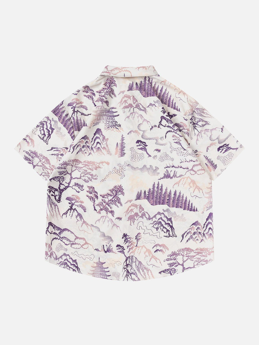 Majesda® - Landscape Chinese Painting Short Sleeve Shirt outfit ideas streetwear fashion