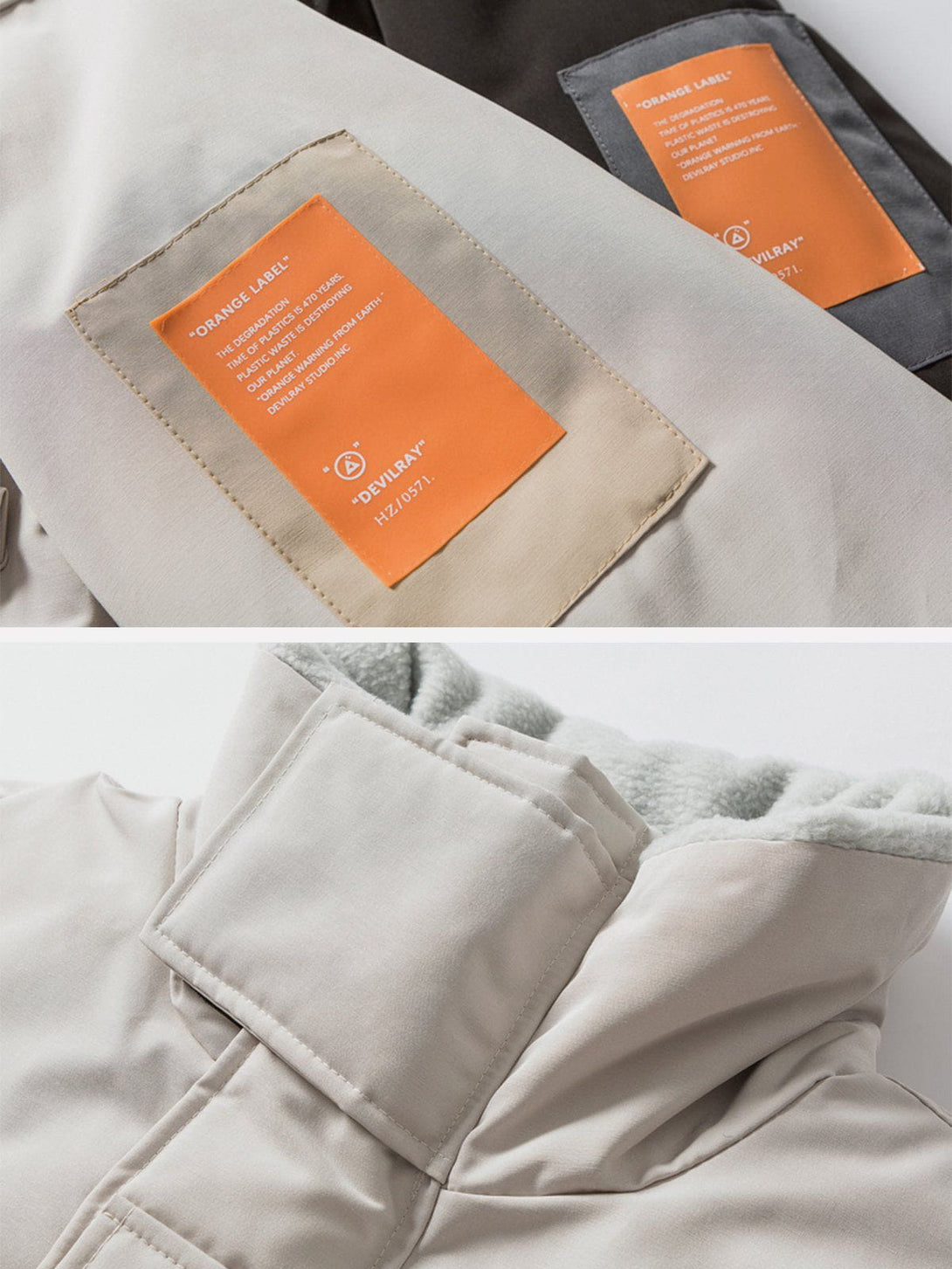 Majesda® - Large Pocket Cargo Winter Coat outfit ideas streetwear fashion