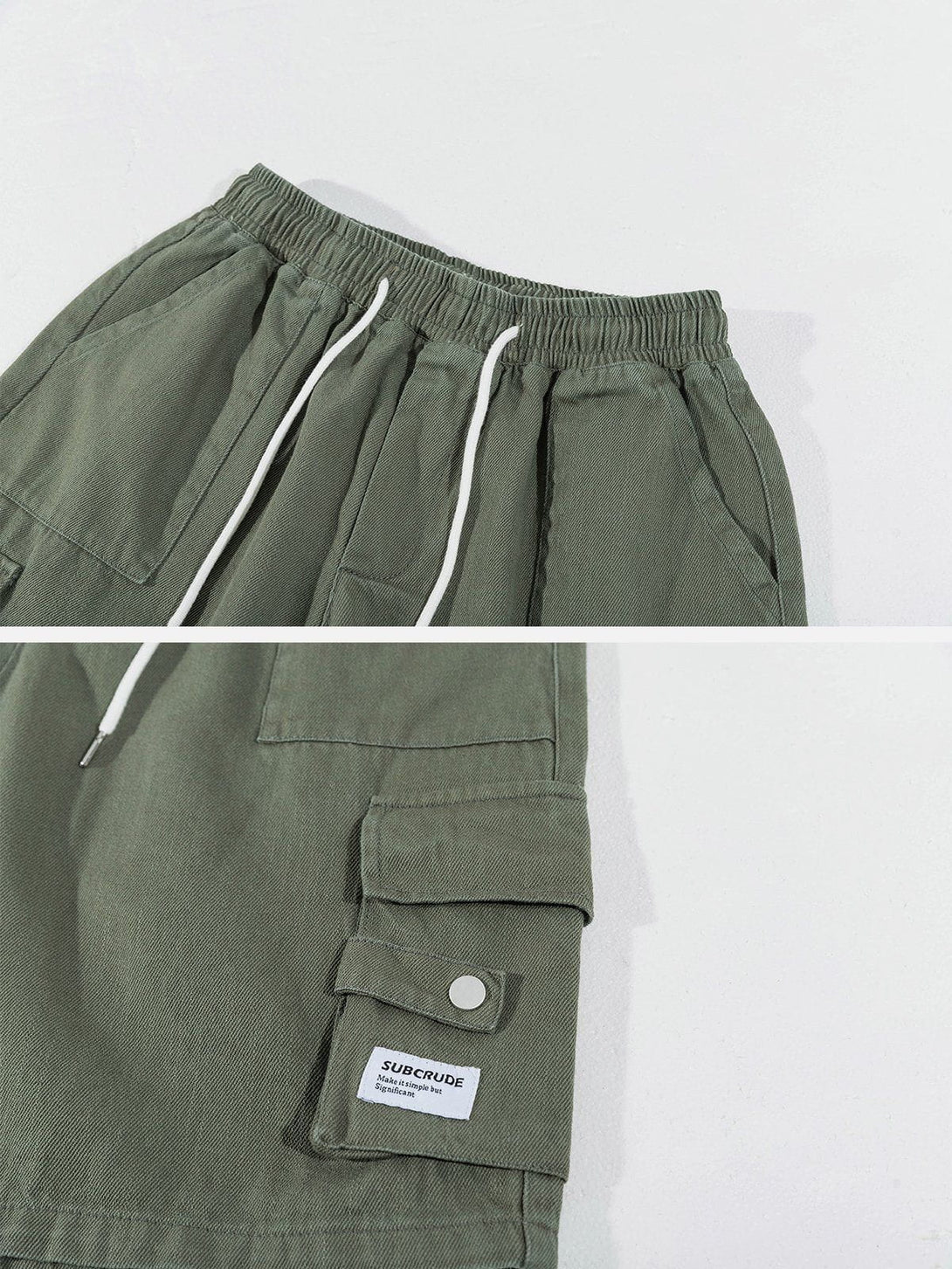 Majesda® - Large Pocket Patchwork Shorts outfit ideas streetwear fashion